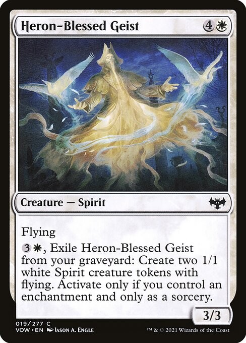 Heron-Blessed Geist Foil Innistrad: Crimson Vow 19 NM MTG