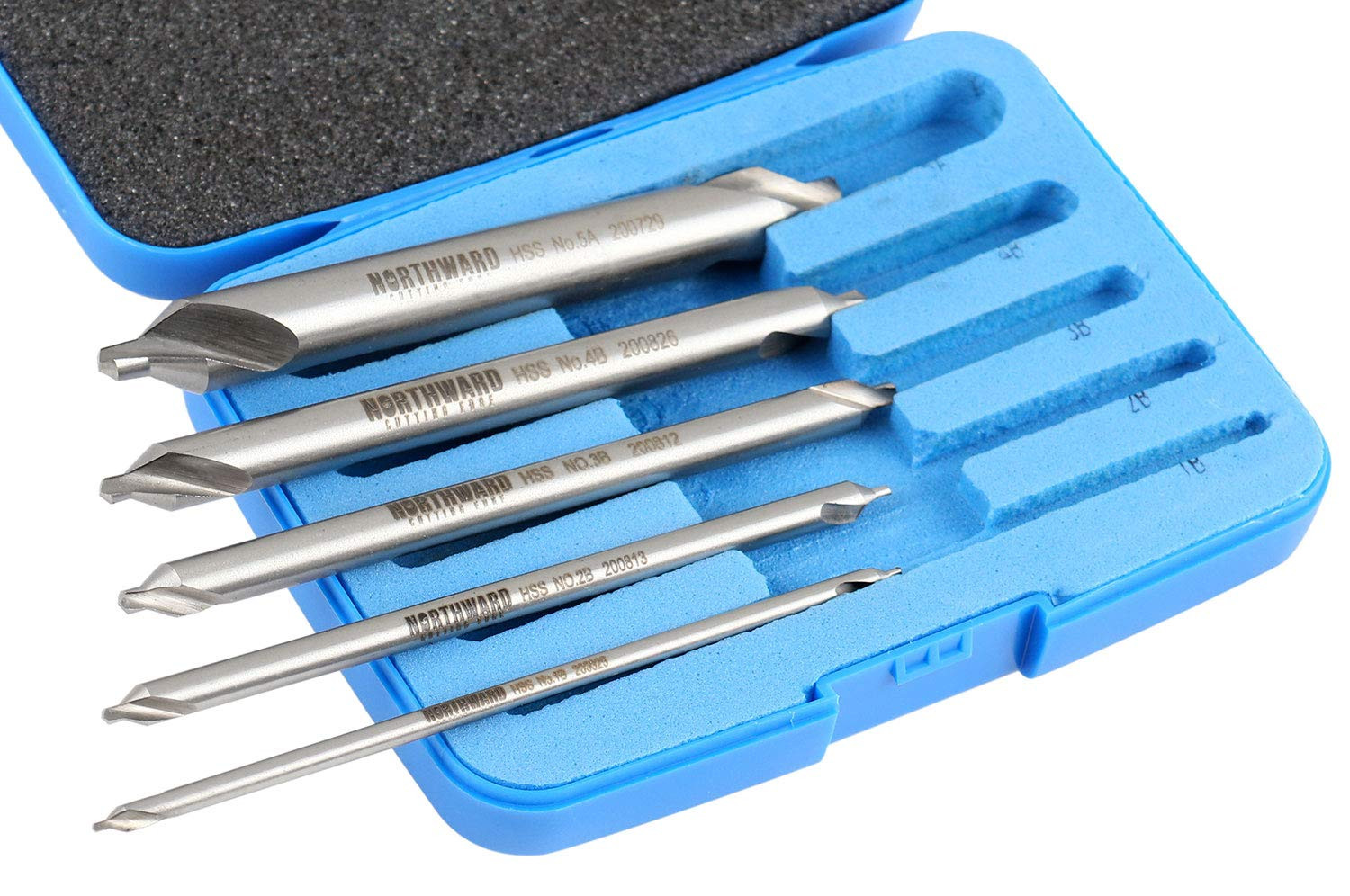Accusize 3560-1001 HSS M2 Long Series Center Drill Set 5 Pc #1–#5 4\