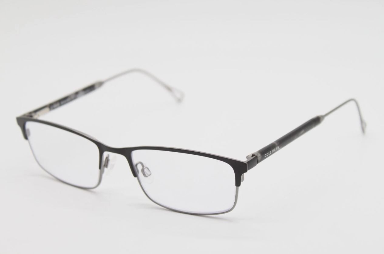 NEW COLE HAAN ZEROGRAND CH4038 001 BLACK GUNMETAL AUTHENTIC EYEGLASSES 53-17