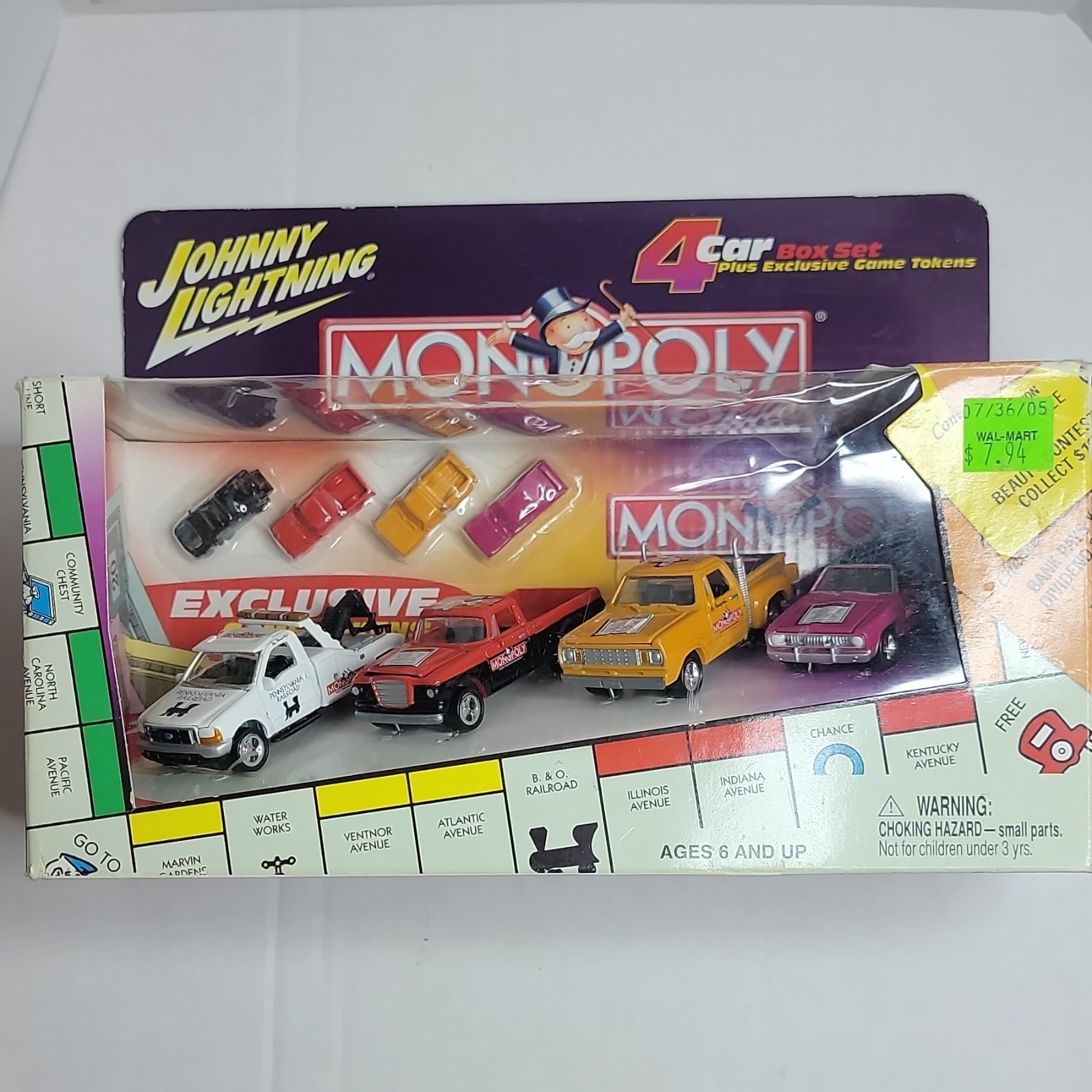 Vintage 2002 Johnny Lightning Monopoly 4 Car box set/Exclusive Game Tokens NIB Vintage 2002 Johnny Lightning Monopoly 4 Car box set/Exclusive Game Tokens NIB