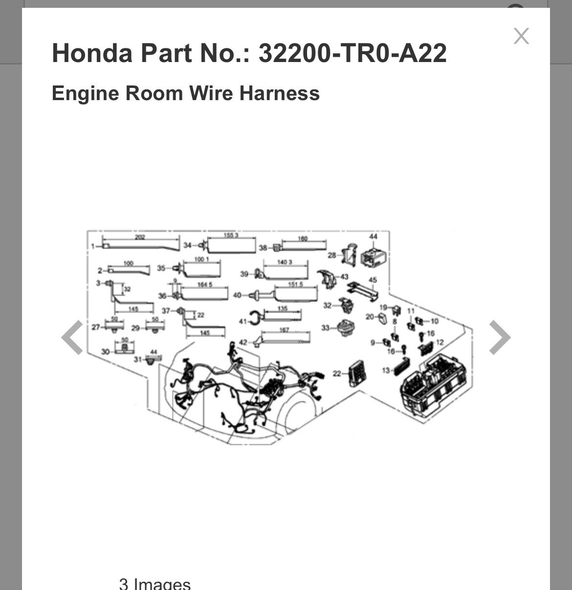 2014-2015 honda civic genuine OEM Honda engine room wire harness 2014-2015 honda civic genuine OEM Honda engine room wire harness