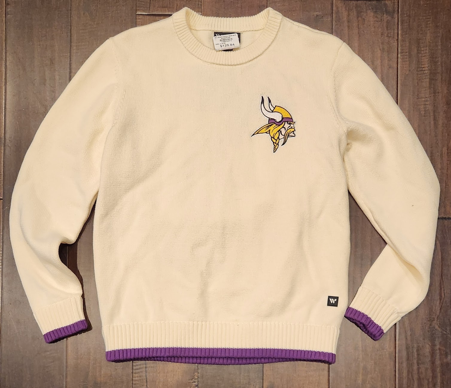 Women\'s Minnesota Vikings Oversized Knit Sweater Sz Small - The Wild Collective