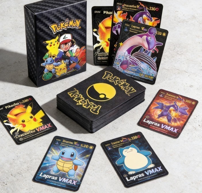 Pokemon TCG 55 Pcs Black Foil Trading Card Charizard Vmax GX Card Game Gift Pack Pokemon TCG 55 Pcs Black Foil Trading Card Charizard Vmax GX Card Game Gift Pack