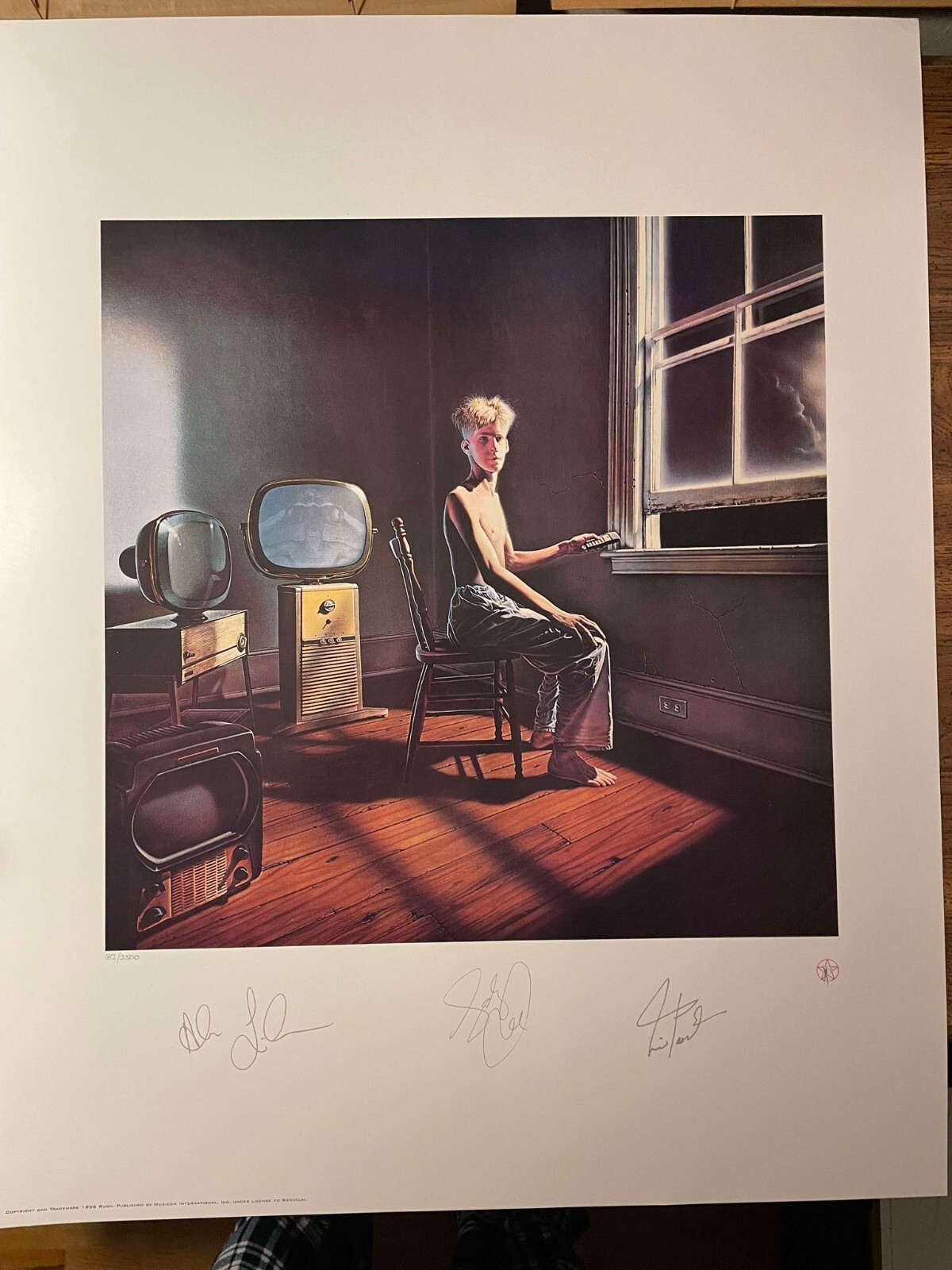 RUSH Power Windows Official Cover Art Print by Hugh Syme numbered edition w/COA RUSH Power Windows Official Cover Art Print by Hugh Syme numbered edition w/COA