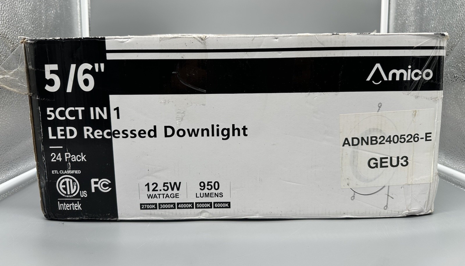 Amico 24 Pack 5/6 inch 5CCT LED Recessed Lighting, Dimmable, 12.5W=100W, 950LM, Amico 24 Pack 5/6 inch 5CCT LED Recessed Lighting, Dimmable, 12.5W=100W, 950LM,