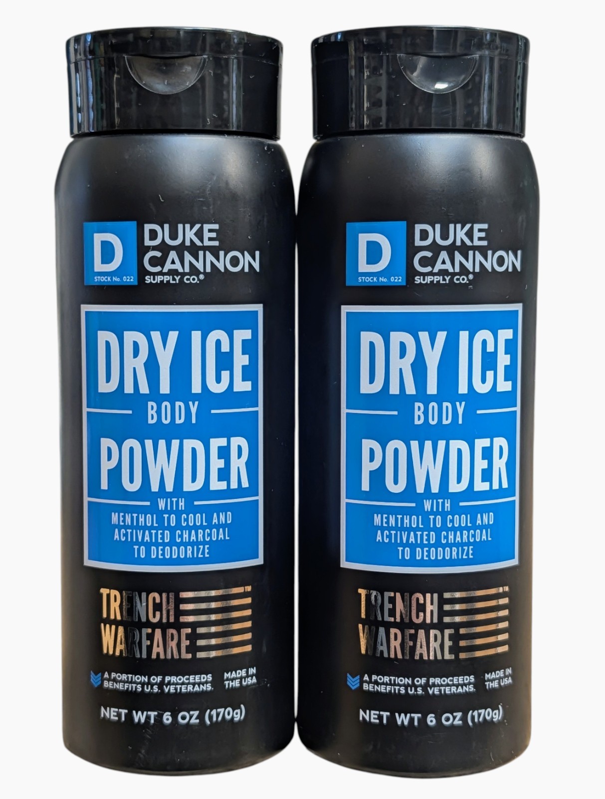 2 - Duke Cannon Dry Ice Body Powder Trench Warfare - 6 Oz. Each 2 - Duke Cannon Dry Ice Body Powder Trench Warfare - 6 Oz. Each