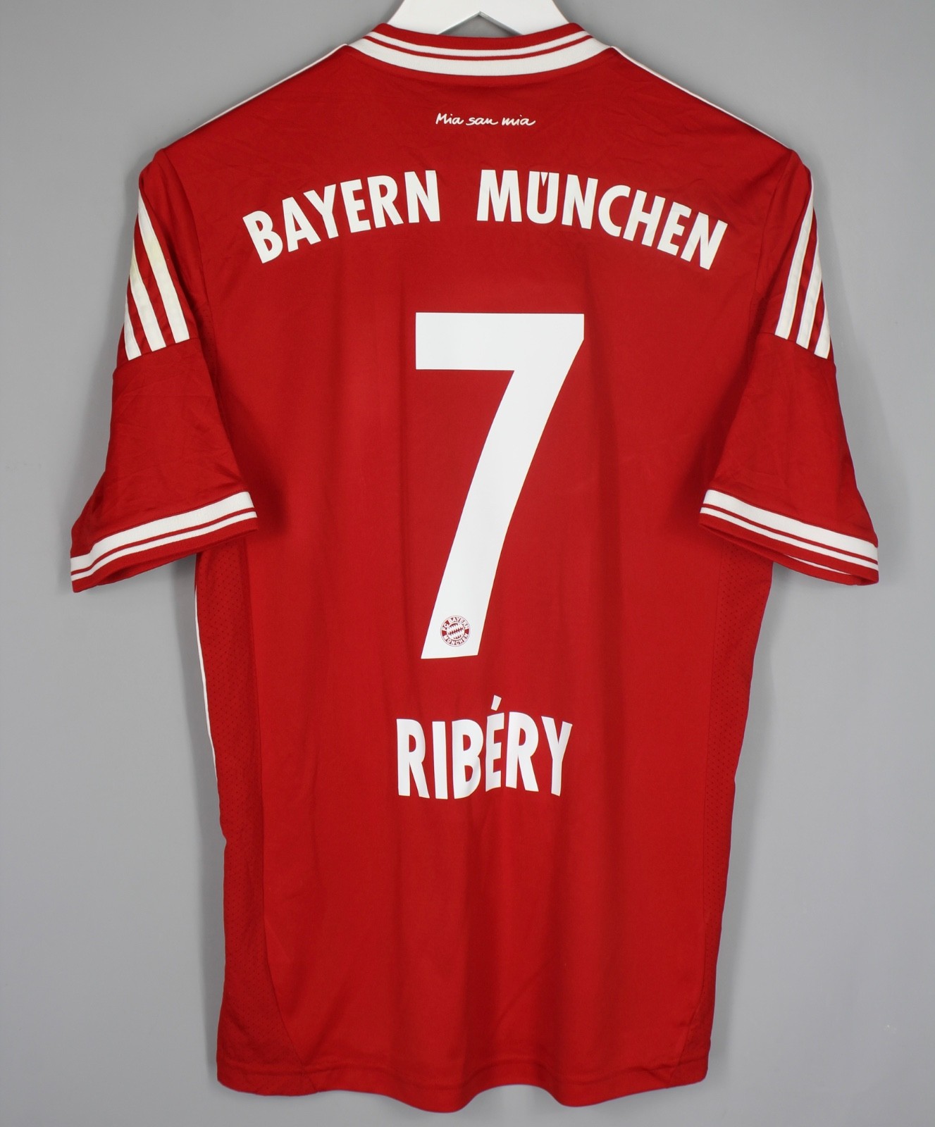 BAYERN MUNICH 2013 2014 HOME FOOTBAL SHIRT SOCCER JERSEY ADIDAS SIZE S #7 RIBERY