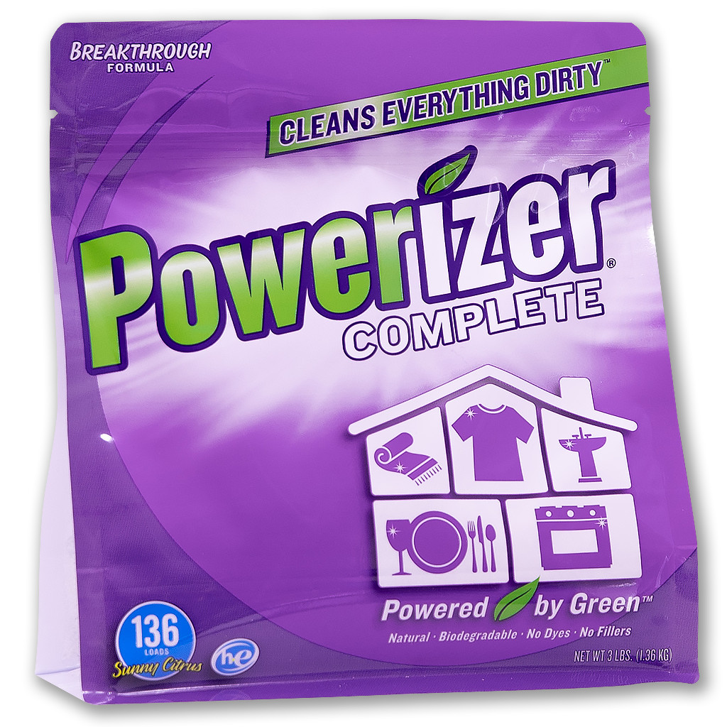 Powerizer Complete 3 lb Powder | 136 Loads for Laundry & Dishes
