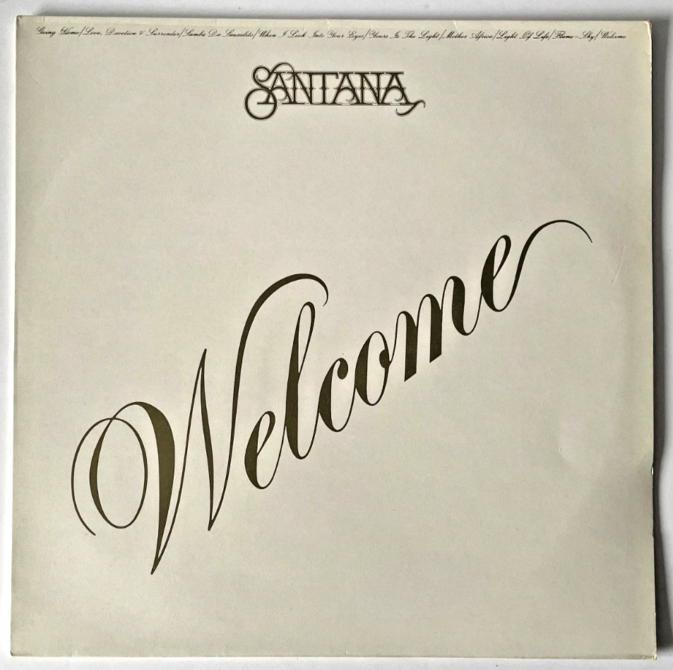 Santana Welcome Vinyl LP UK CBS 32194 VG+/VG+ Latin Rock Jazz Fusion