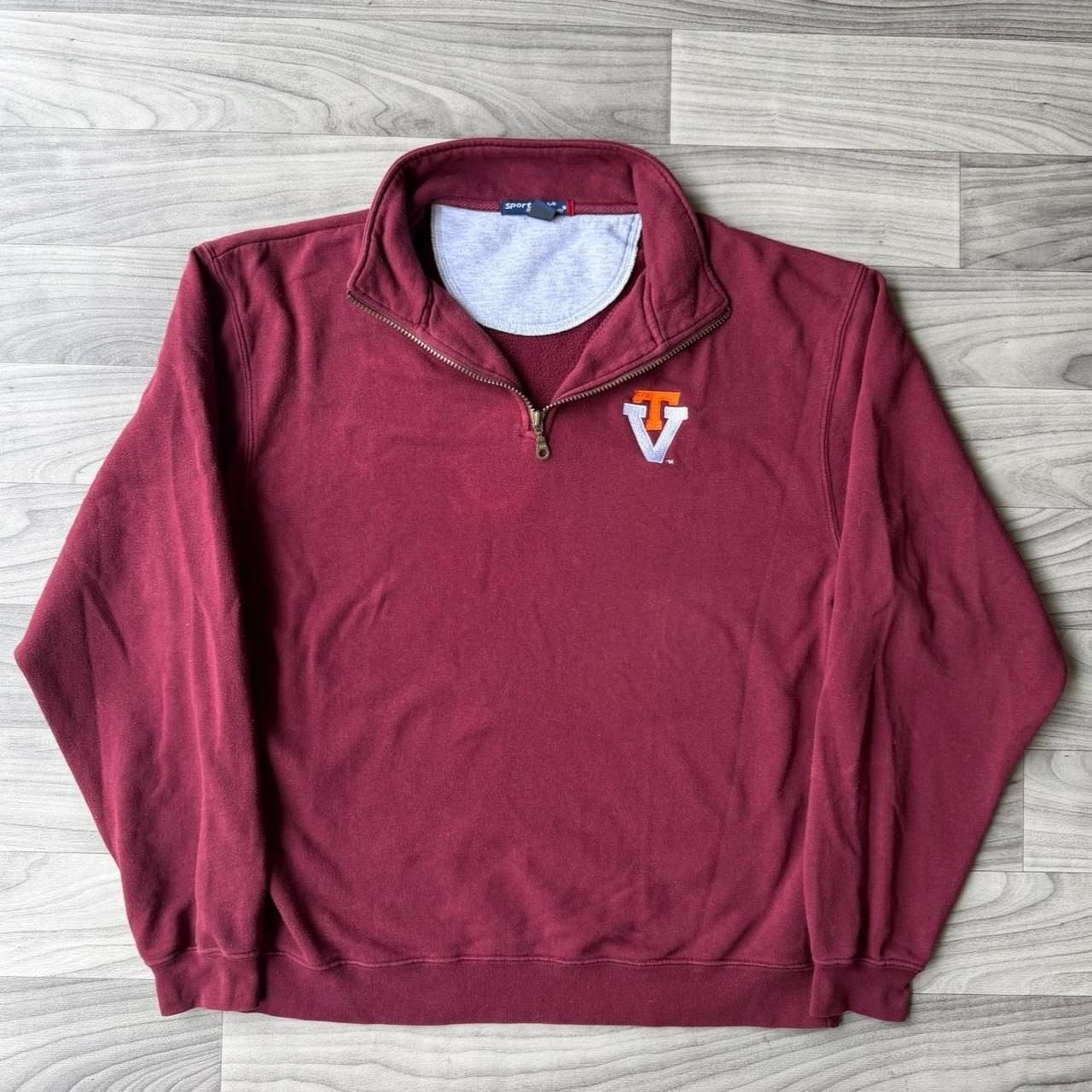 Port-Tek Virginia Tech Quarter Zip Sweatshirt Size M Maroon Port-Tek Virginia Tech Quarter Zip Sweatshirt Size M Maroon