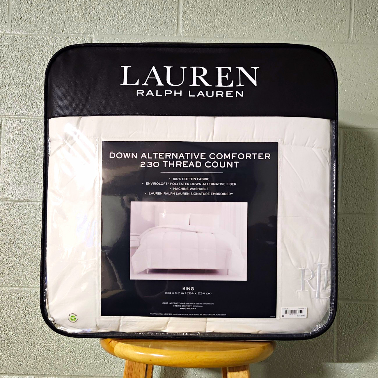 Lauren Ralph Lauren Down Alternative King Comforter White 230TC 92x104