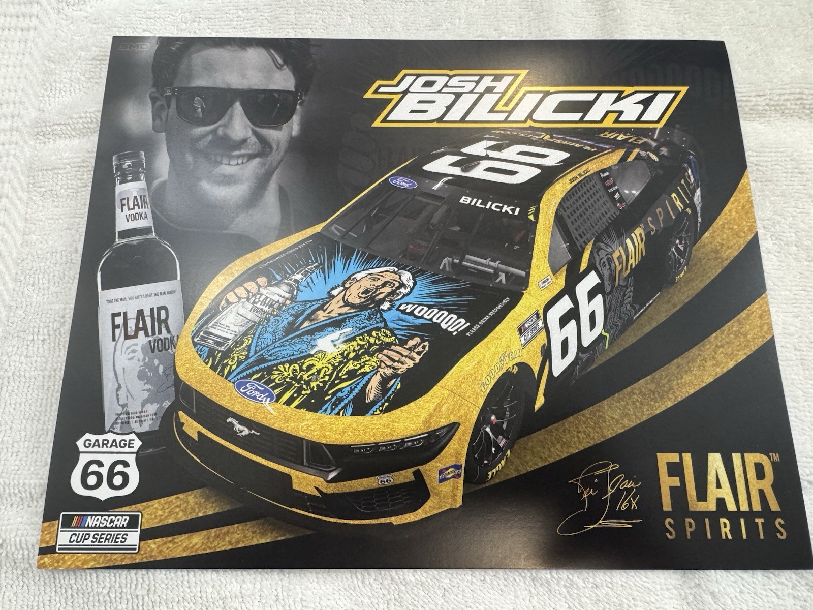 Ric Flair Garage 66 Bristol 2026 Josh Bilicki Hero Post Card Flair Spirits Ric Flair Garage 66 Bristol 2026 Josh Bilicki Hero Post Card Flair Spirits