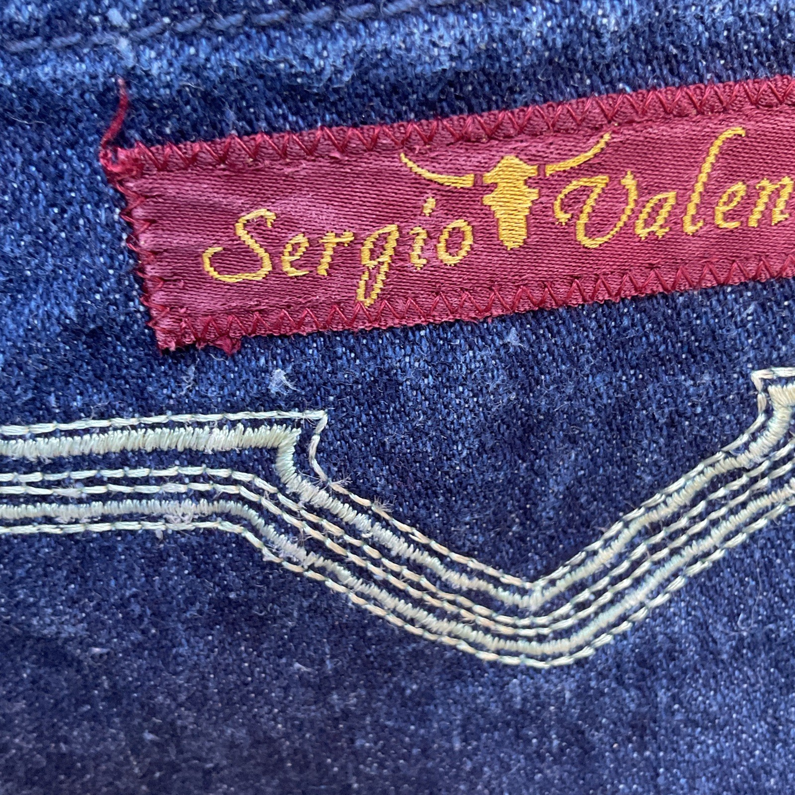 Vintage Sergio Valente Men’s Blue Jeans Dark Wash Straight Regular Fit High Rise