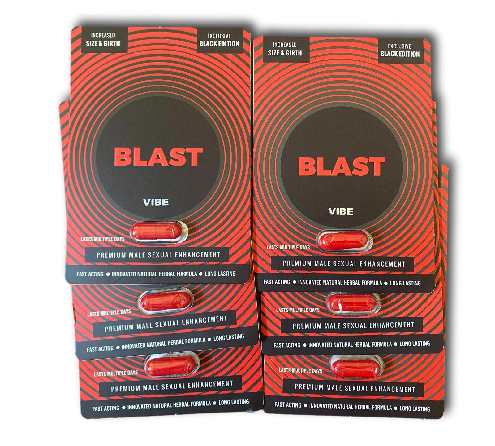 Original Blast Black Red Vibe Premium Energy Enhancement Performance Booster