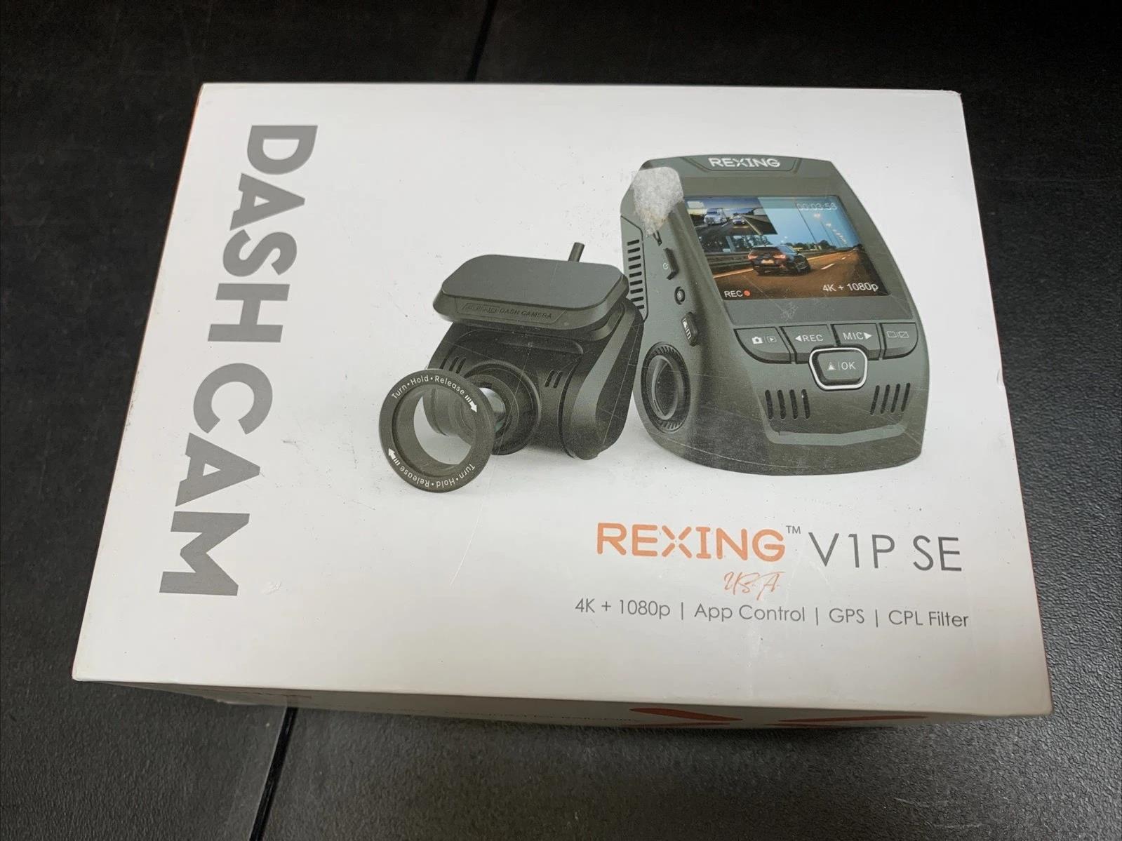 Rexing V1P SE Black 4K 1080P App Control 2 Channel Recording GPS Dash Camera
