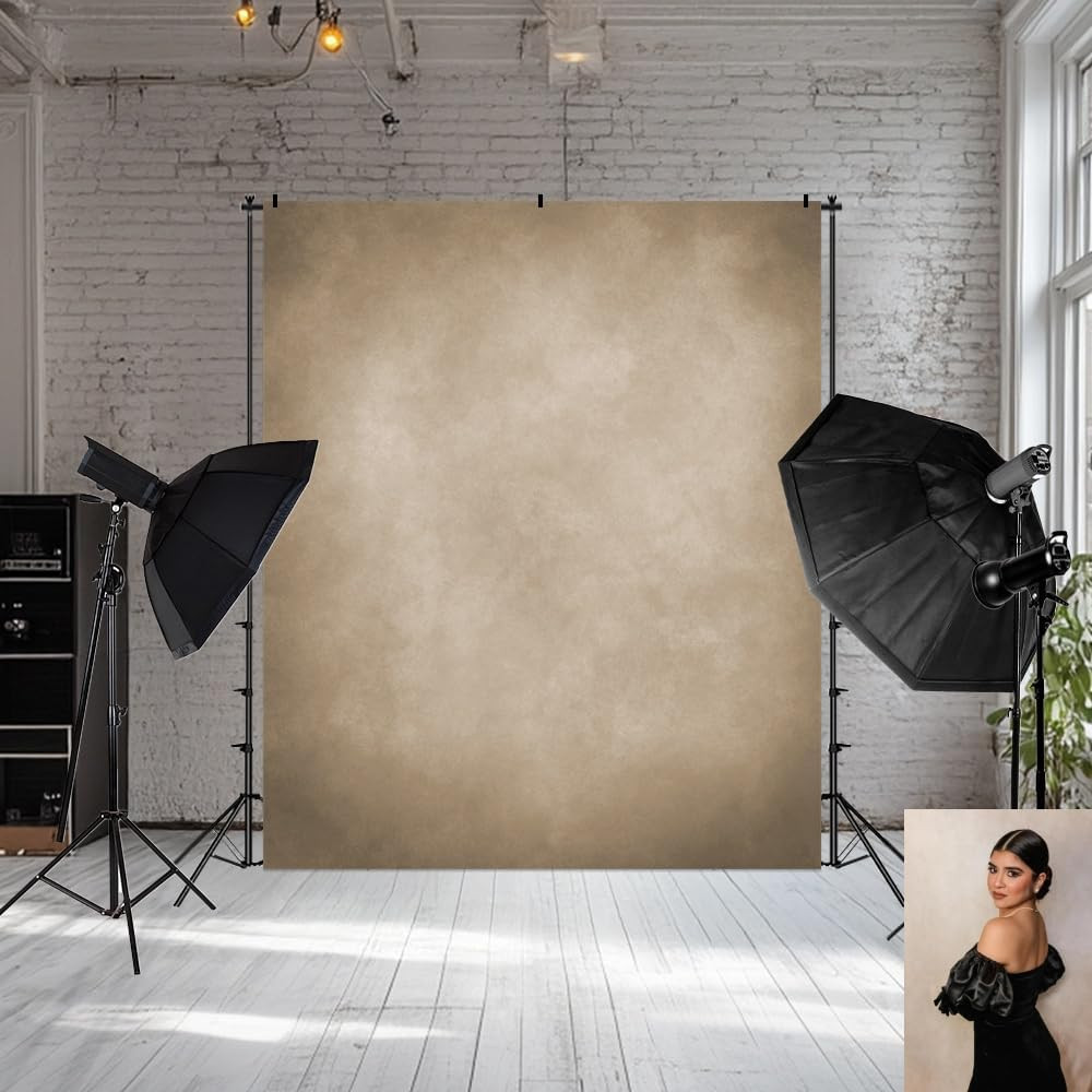 Kate 5X7Ft/1.5X2.2M Tan Portrait Backdrop Headshot Background Light Brown Kate 5X7Ft/1.5X2.2M Tan Portrait Backdrop Headshot Background Light Brown