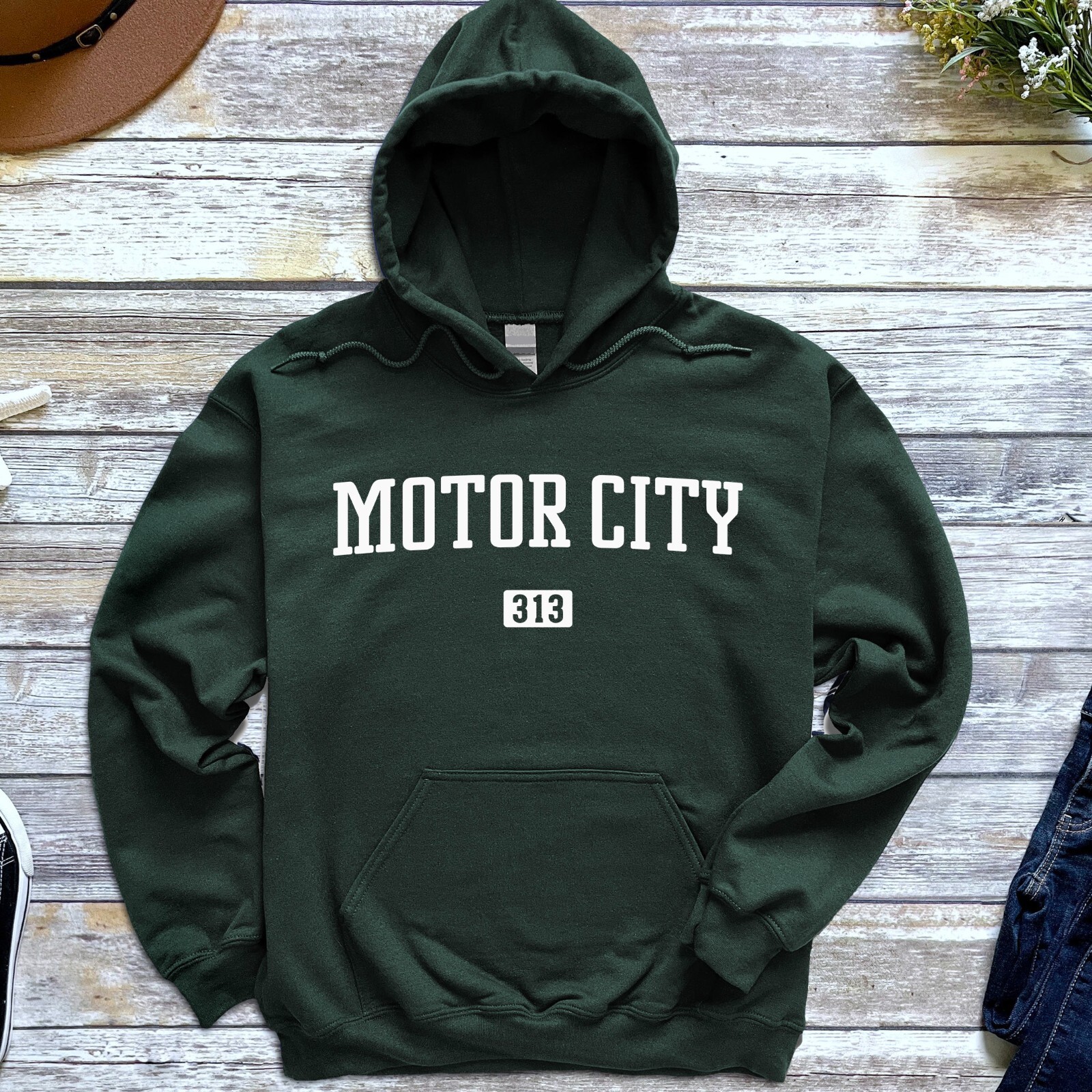 Motor City Hoodie | Motor City 313 Pullover Hoodie | Detroit Michigan City