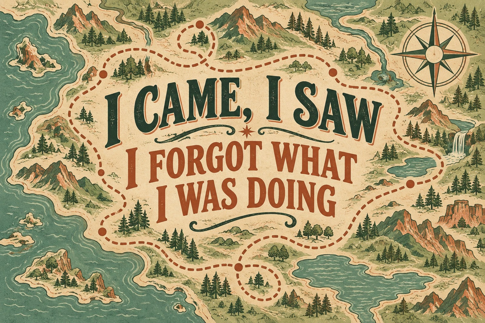 I CAME, I SAW I FORGOT WHAT I WAS DOING Funny Sign Aluminum