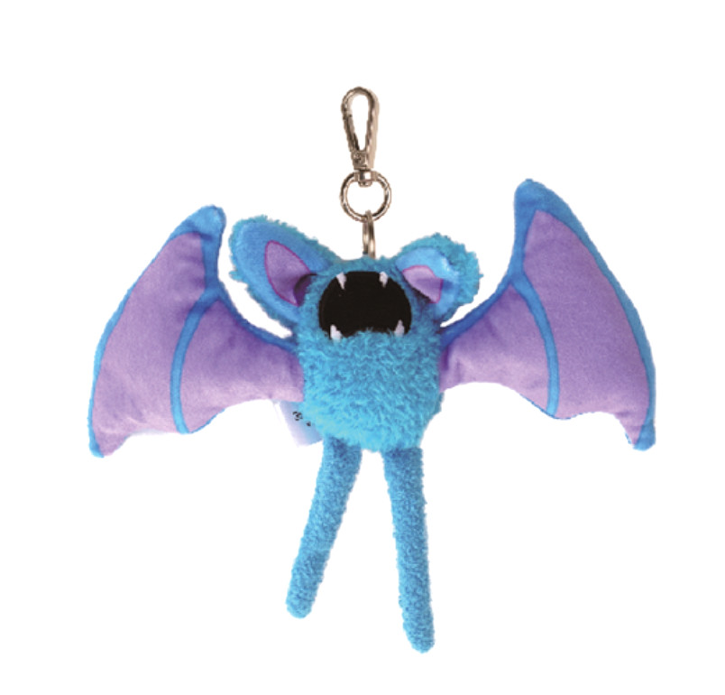 Pokemon Official Plush Doll Series : Fluffy Flat Zubat 11cm Key chain Bag charm