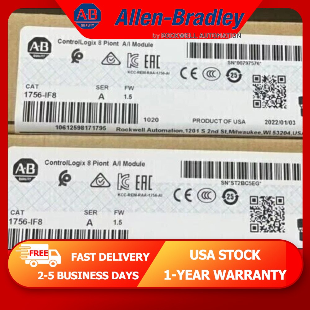 New Factory Sealed AB 1756-IF8 / A Controllogix 8 Point A/I Analog Input Module