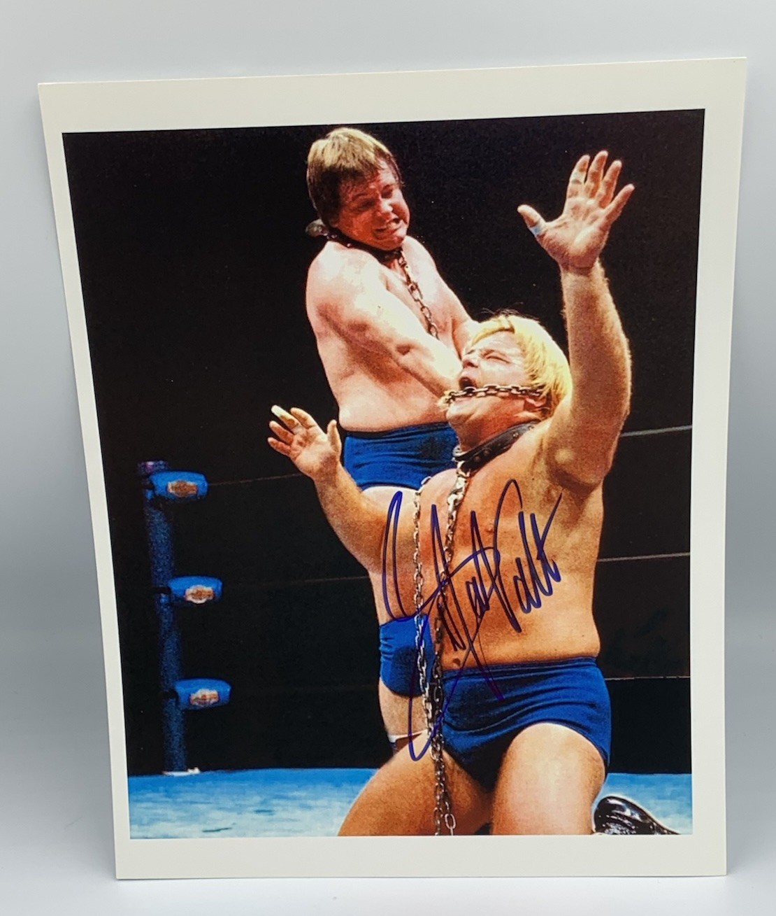Greg The Hammer Valentine Signed Photo WWF Wrestling Photo WWE  Roddy Piper
