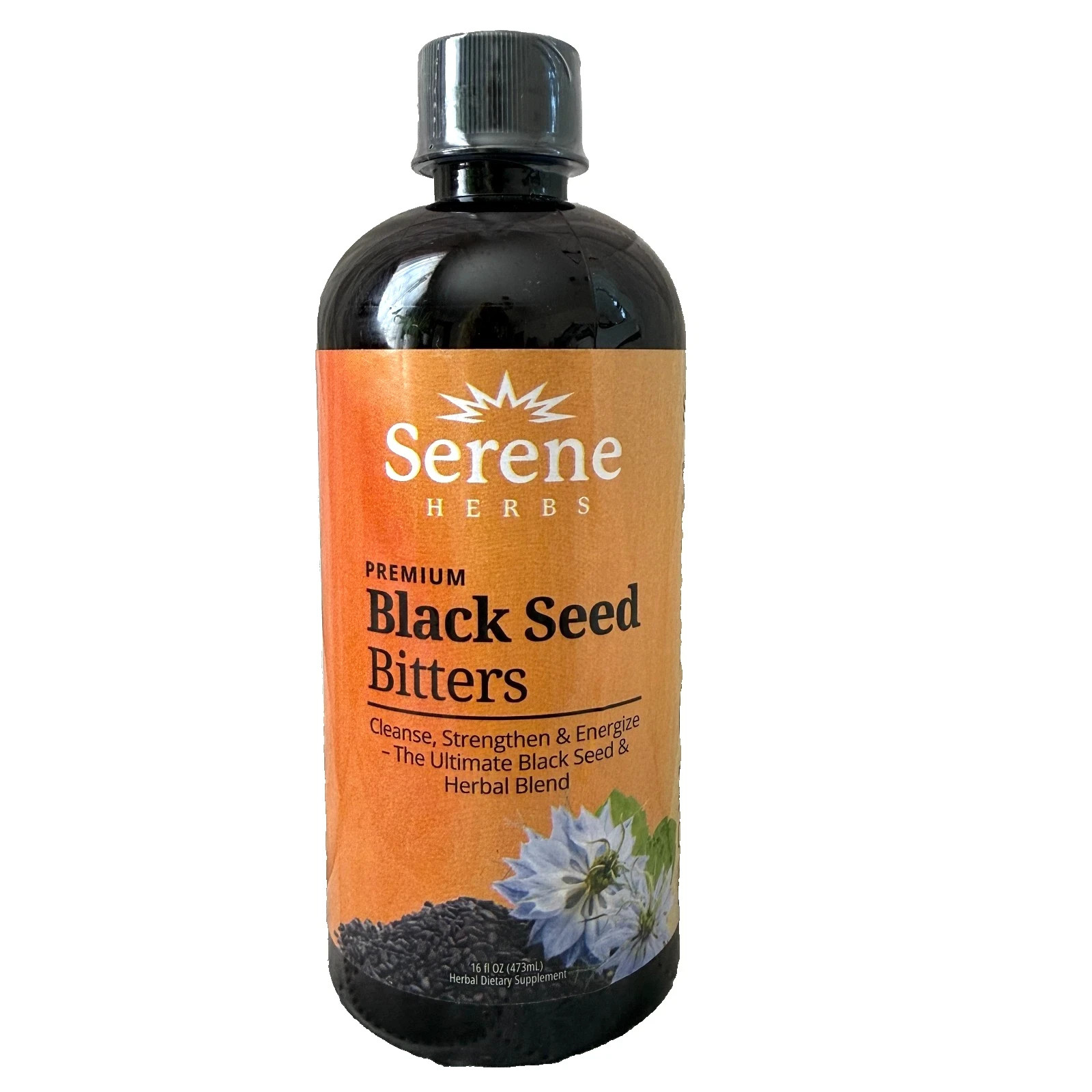 Serene Herbs Premium Black Seed Bitters 100% Natural Organic 16oz Exp 12/28 Serene Herbs Premium Black Seed Bitters 100% Natural Organic 16oz Exp 12/28