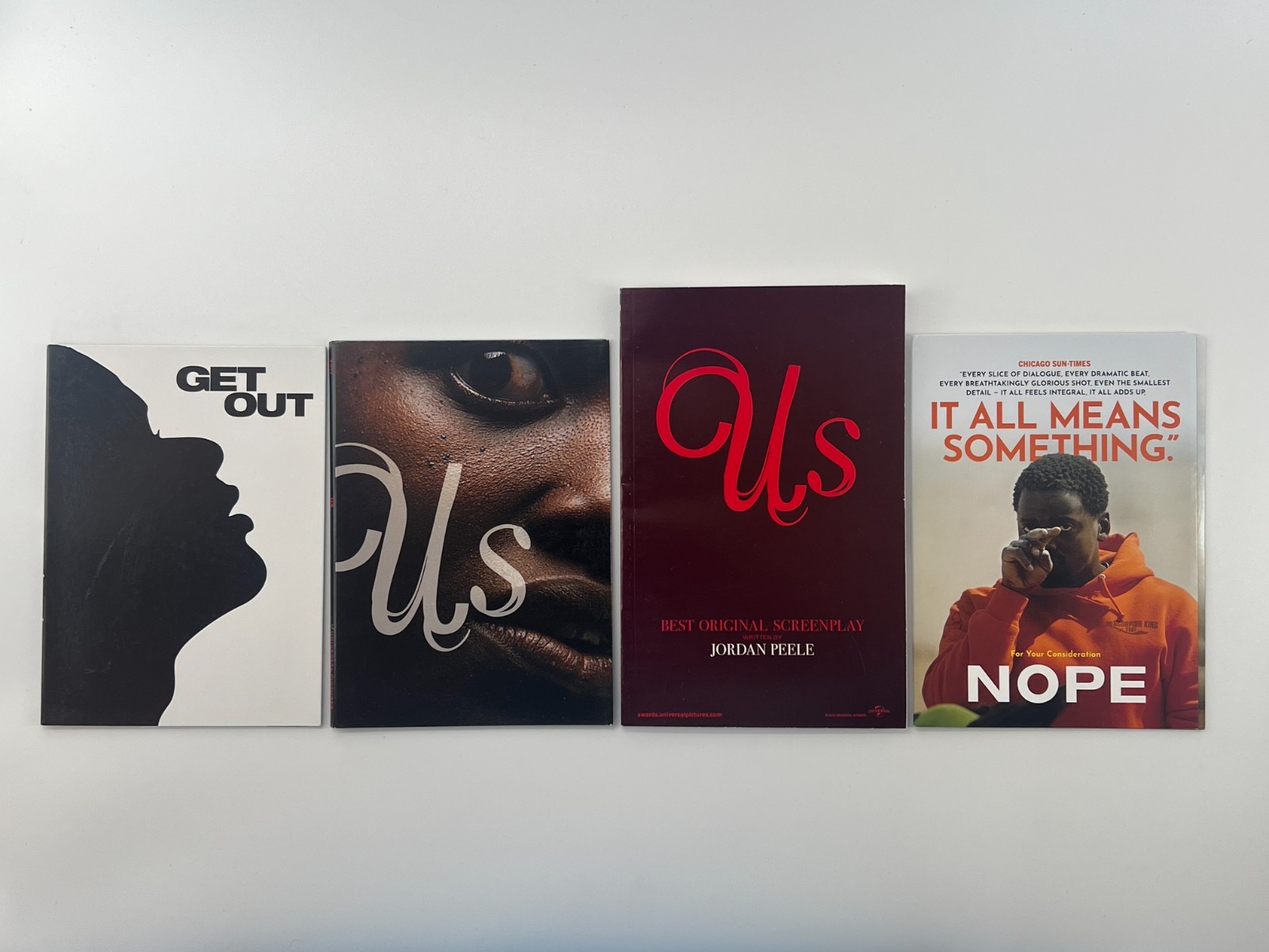 Jordan Peele FYC Set Get Out DVD, Us DVD + Screenplay Book, Nope Blu-ray Rare