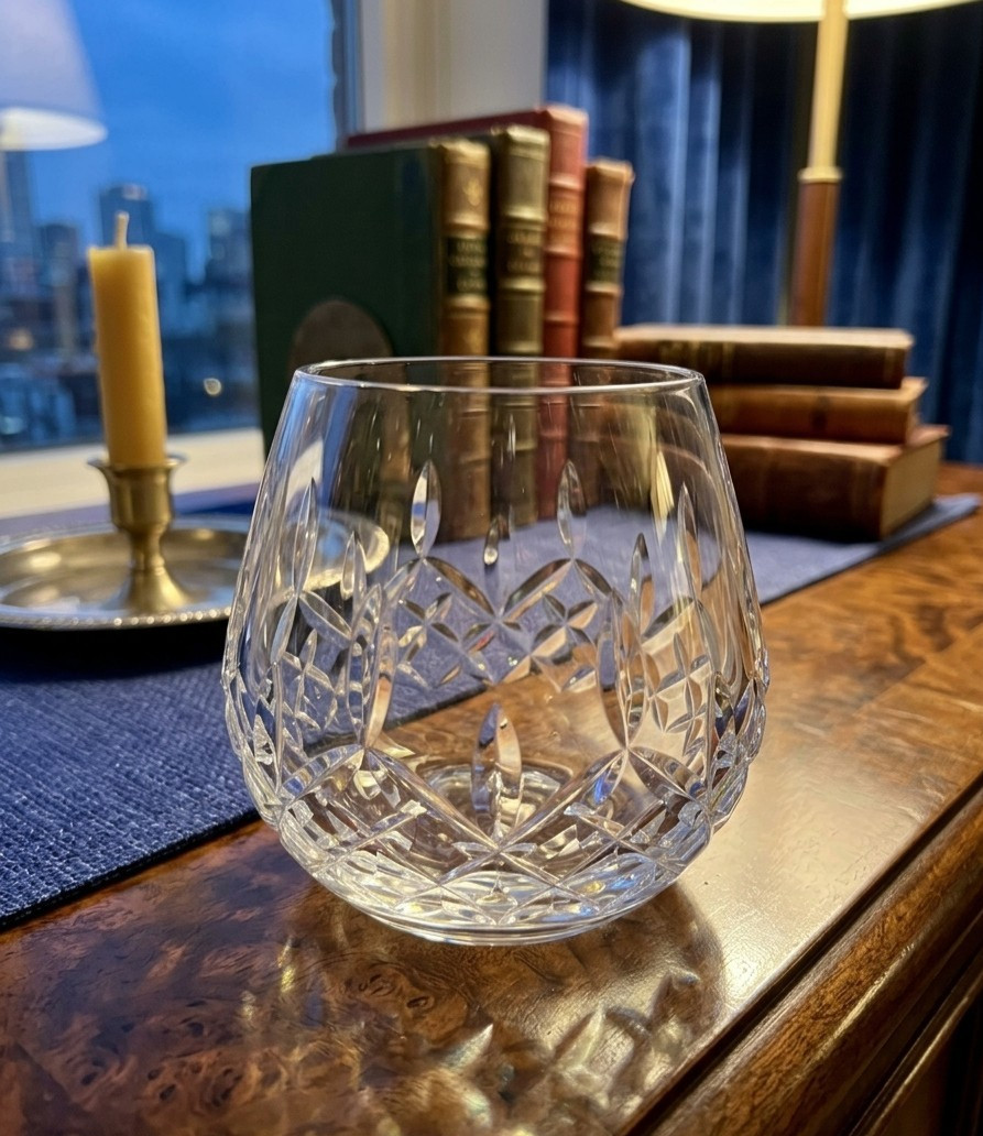 Vintage Waterford Crystal Lismore Tea Light Votive Candle Holder 3.5\ Vintage Waterford Crystal Lismore Tea Light Votive Candle Holder 3.5\