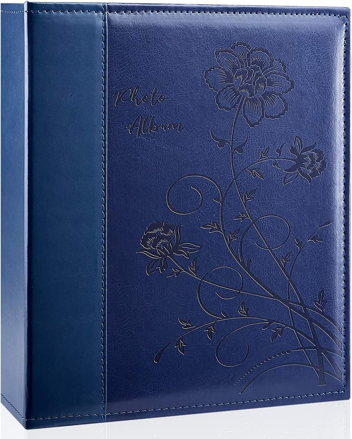 Photo Album 8X10 Clear Pages Pockets Leathe Cover Slip Slide in Photo Album