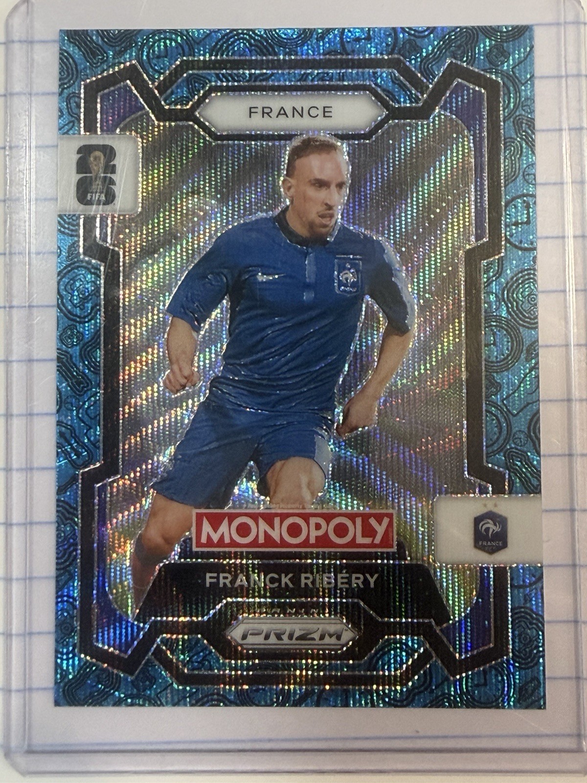 2026 Panini Prizm Monopoly FIFA World Cup #8 Franck Ribery Blue Wave Parallel