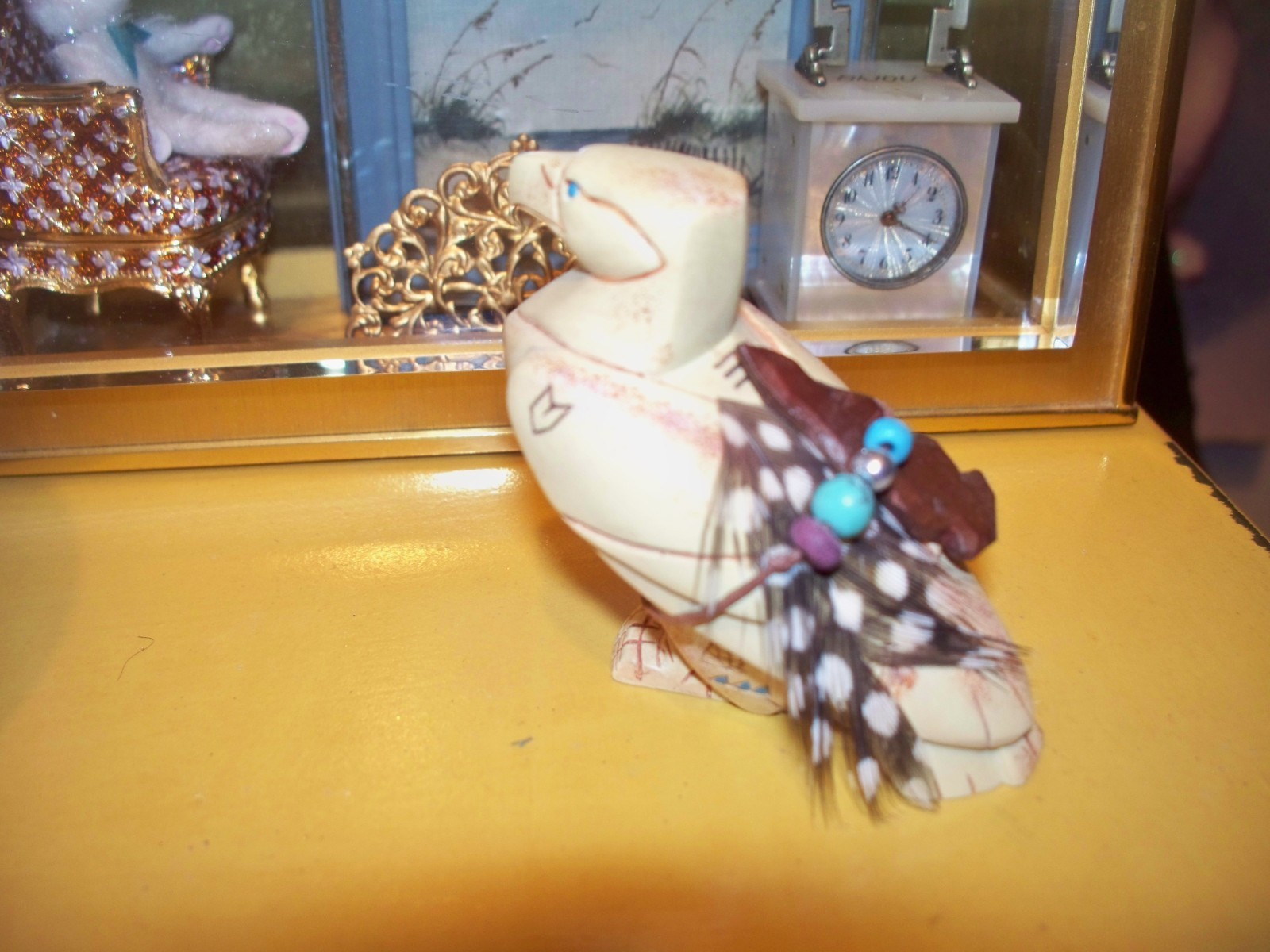 Zuni Native American Fetish HC Miniature Eagle Figure Hand Carved
