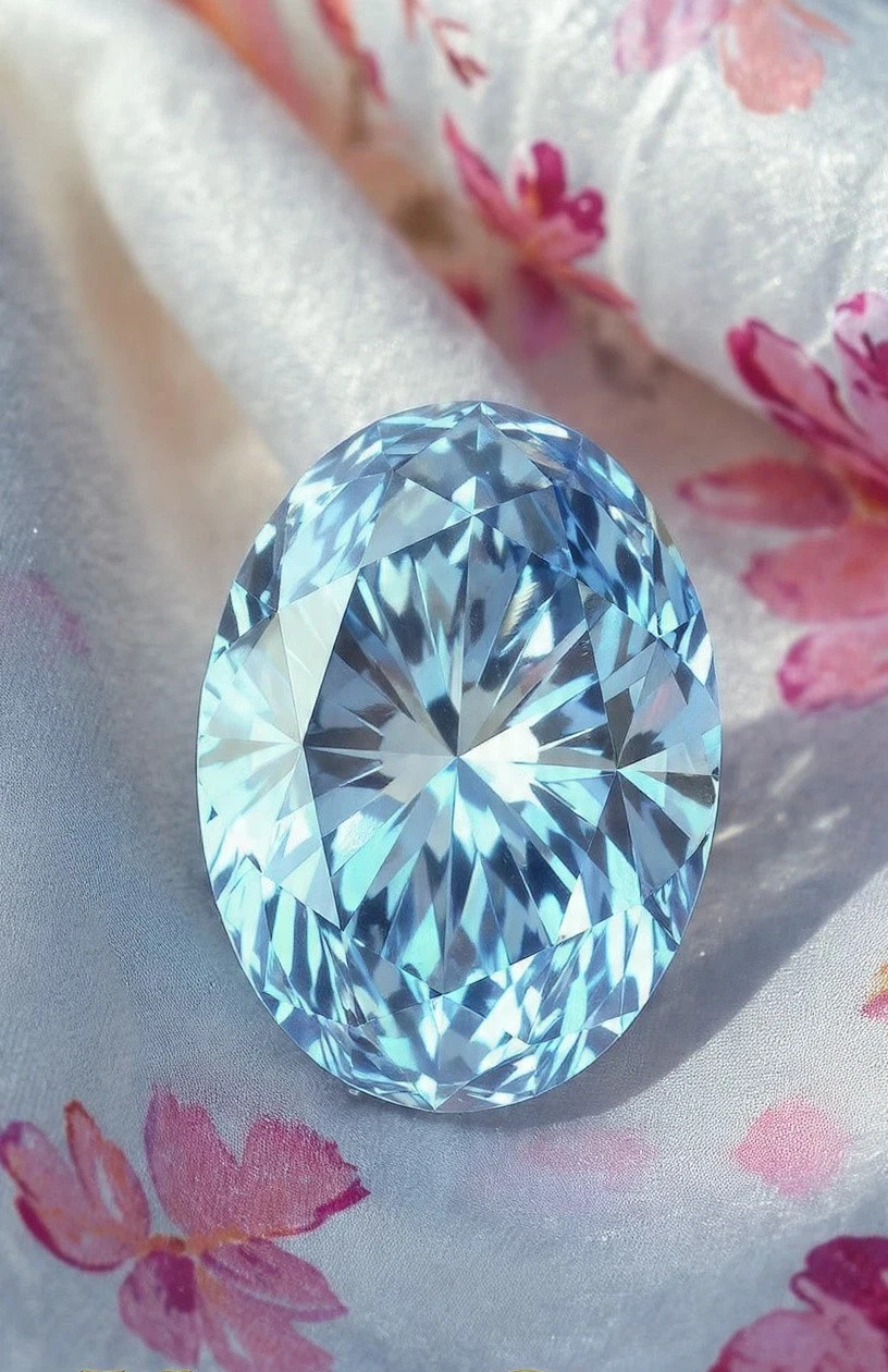 4.20 CT Natural Blue Diamond 9x12 mm 1 Pcs Oval Cut VVS1 D Grade Certified.