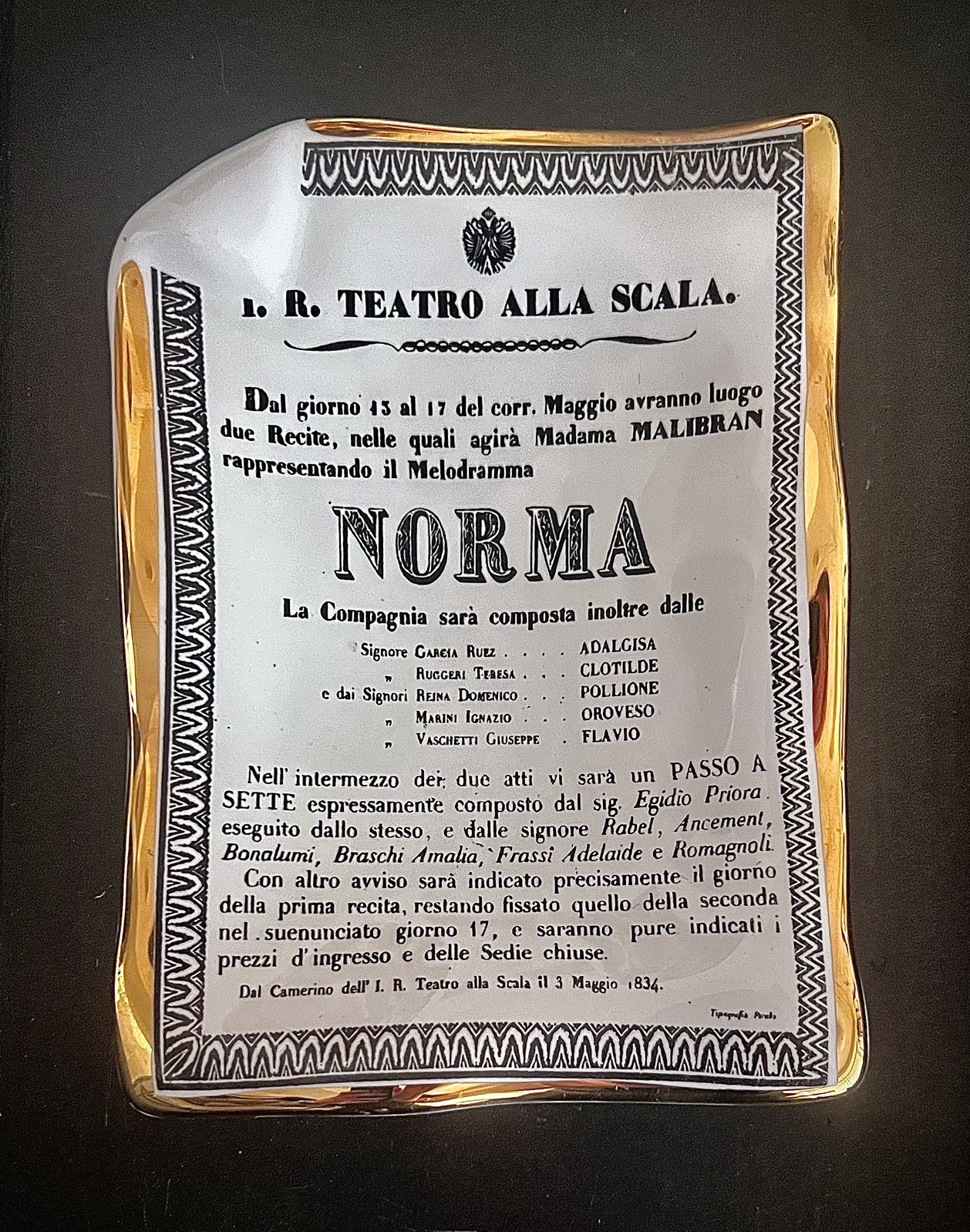 Vintage Fornasetti Milano Teatro alla Scala 