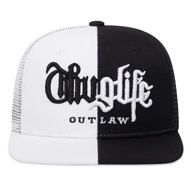 Thug Life Baseball Cap Hat Tupac Shakur Outlaw Rap Flat Brim Snapback