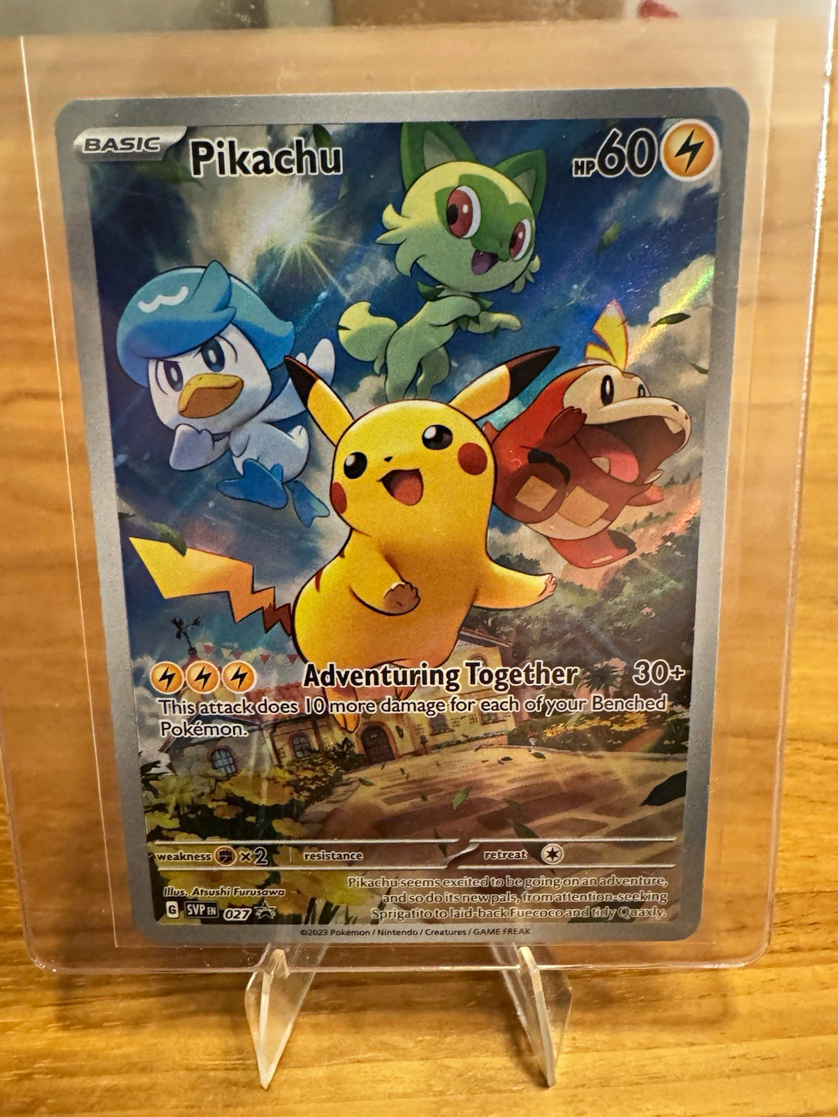 The Pokémon Company Pikachu 027 SV Promo Holo English Basic 60HP