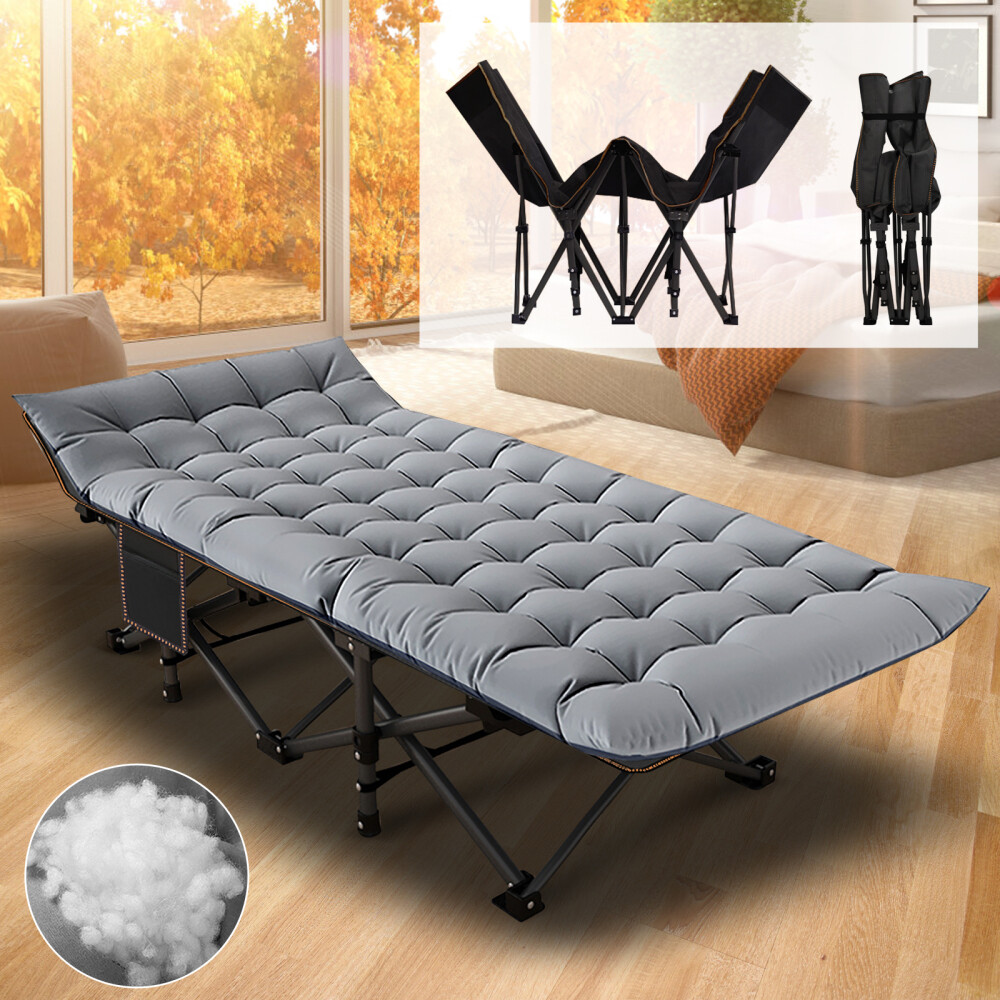 H&ZT Camping Cot, 600LBS(Max Load), Foldable Outdoor Bed Mat for Adults Kids