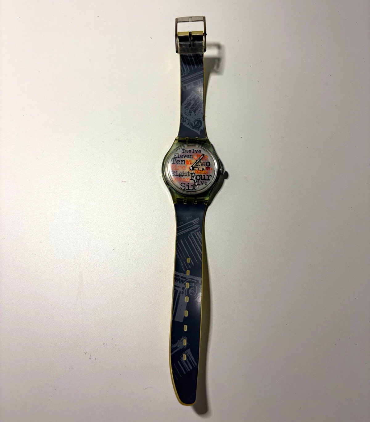 Swatch Automatic Unisex Analog Watch Clear Plastic Case, Exhibition Back, Blue