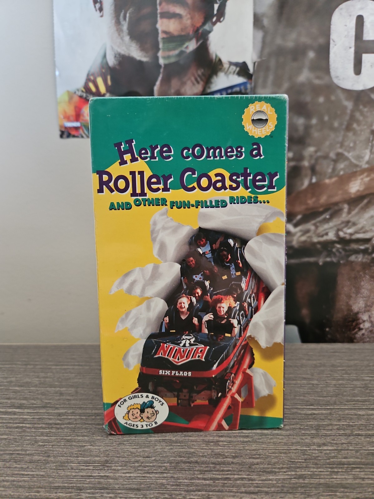 Here Comes A Roller Coaster VHS 1994 Tape Six Flags KidVision Vintage RARE...