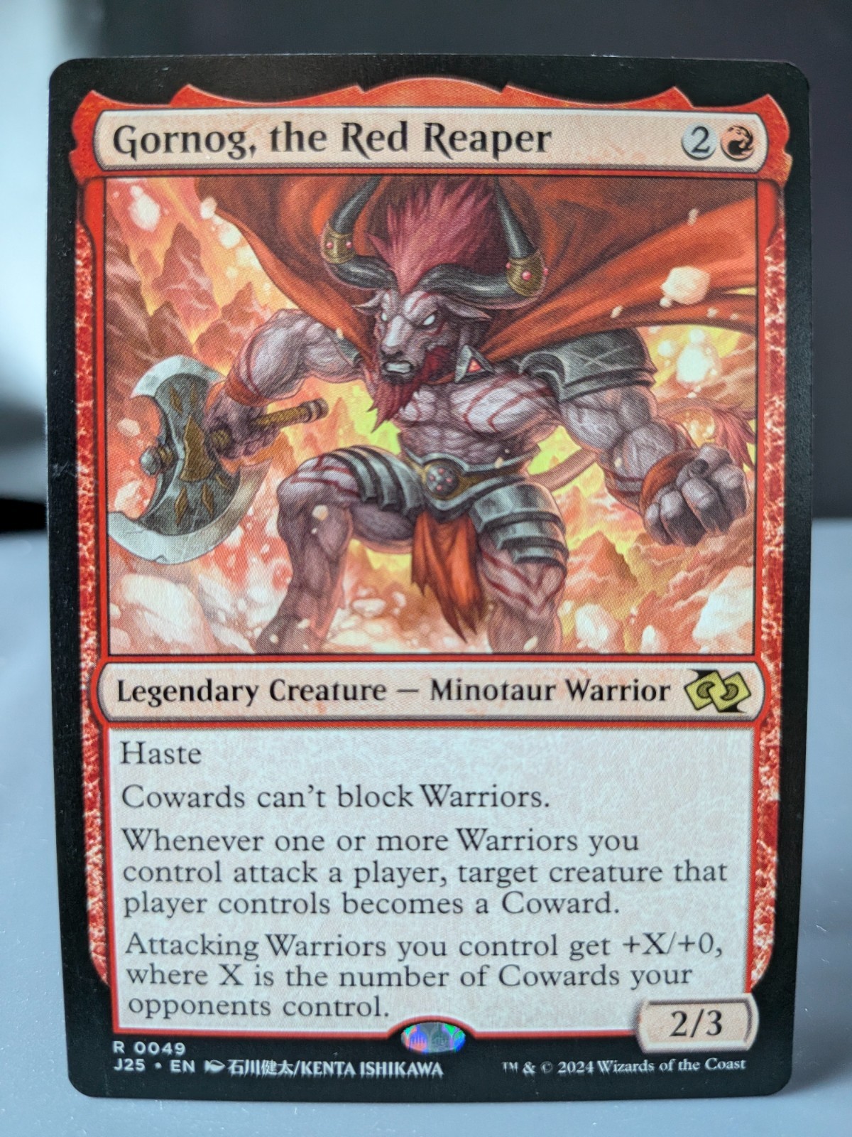 MTG Gornog, the Red Reaper #49 NM J25 Foundations Rare NON-FOIL Red Goblin Anime