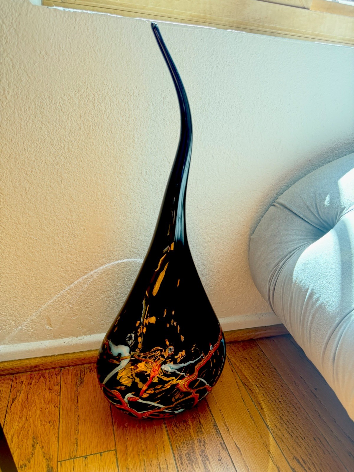 large Murano Hand blown Art Glass Colorful Rare Piece Millefiori
