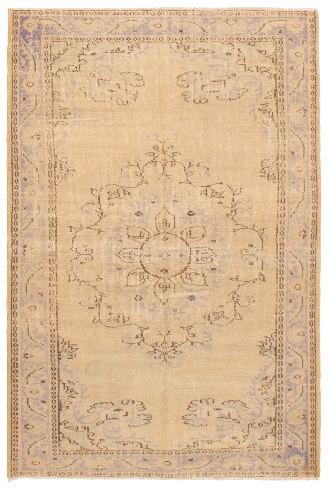 Vintage Hand-Knotted Area Rug 6\'2\