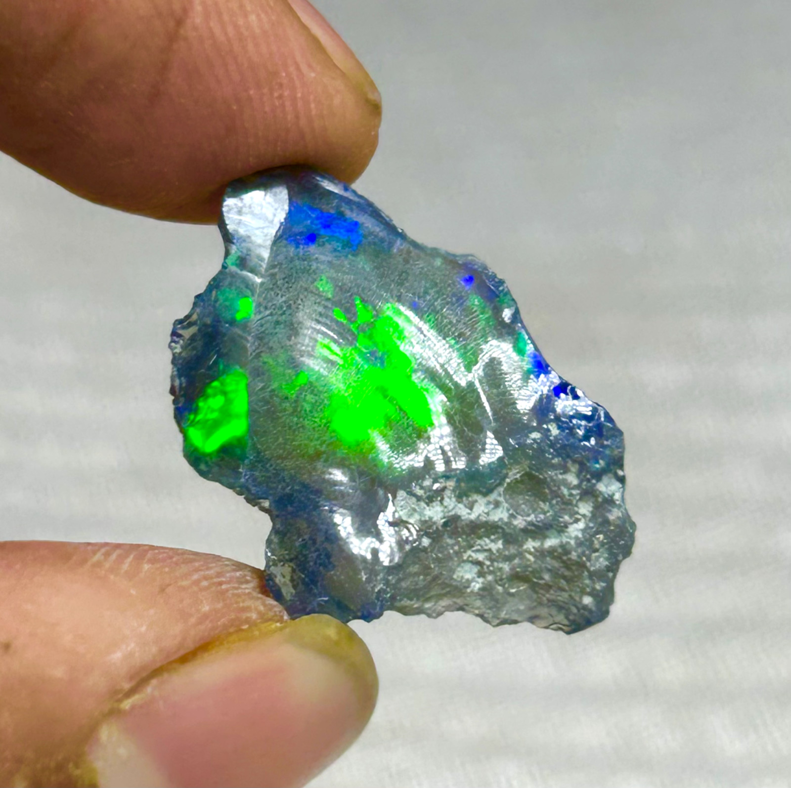  Natural OPAL Ethiopian Black Opal Rough Uncut Chip 19.00 Carat Raw Opal