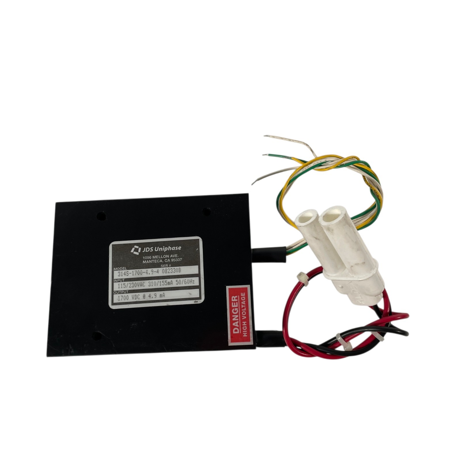 JDS Uniphase 314S-1700-4.9-4 Laser Power Supply 1700 VDC 4.9 mA HeNe Module