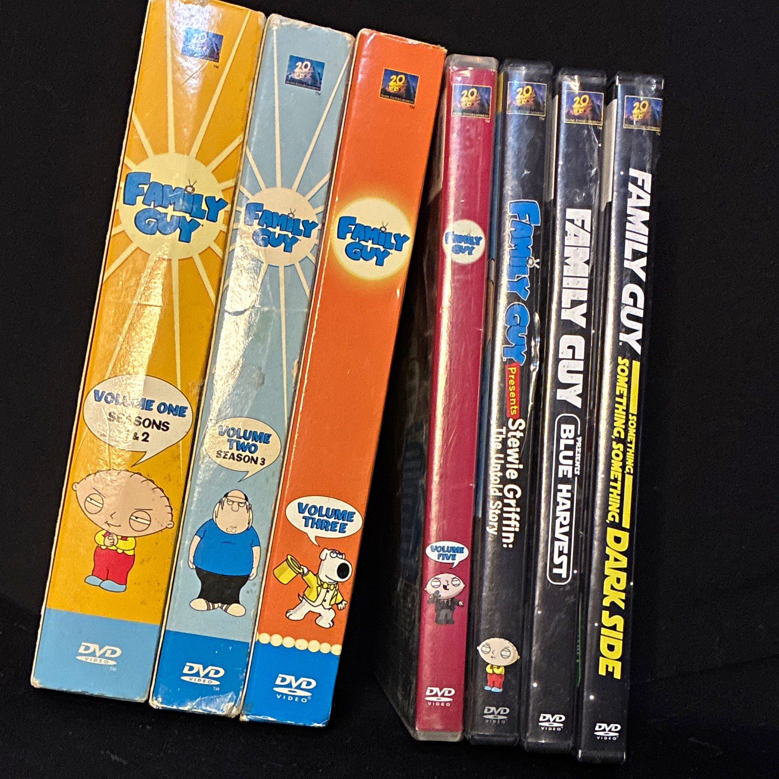 Family Guy DVD Lot Vol 1-3 & 5, Stewie Griffin, Blue Harvest, Dark Side Family Guy DVD Lot Vol 1-3 & 5, Stewie Griffin, Blue Harvest, Dark Side