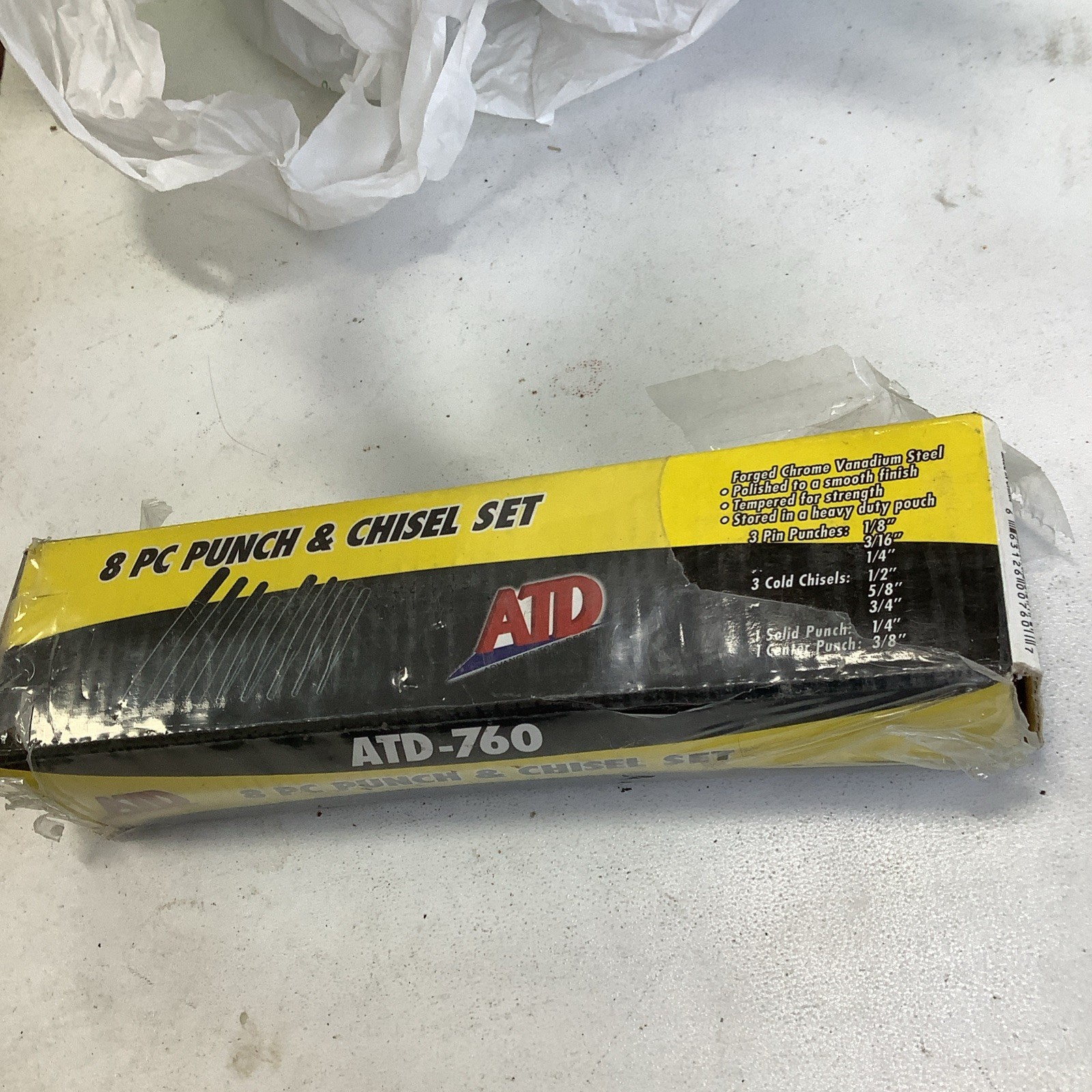 (8 PIECES) ATD Tools ATD-760: Punch and Chisel Master (8 PIECES) ATD Tools ATD-760: Punch and Chisel Master