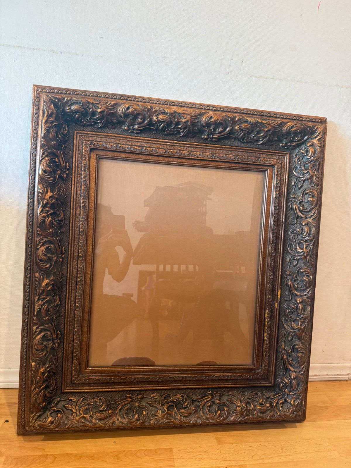 Large Antique-Style Ornate Empty Picture Frame – 38” x 34 Large Antique-Style Ornate Empty Picture Frame – 38” x 34