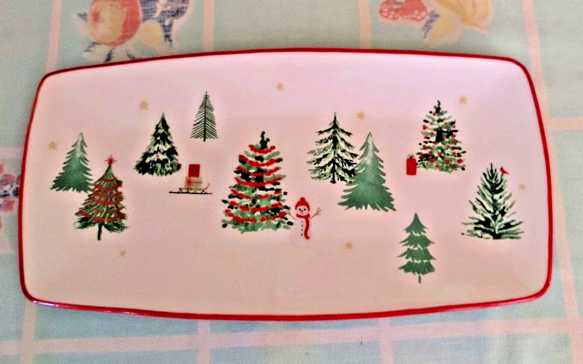 New Oneida Entertain 365 Merry And Bright Accent Hors D'Oeuvre Tray Xmas Trees🎄 New Oneida Entertain 365 Merry And Bright Accent Hors D'Oeuvre Tray Xmas Trees🎄
