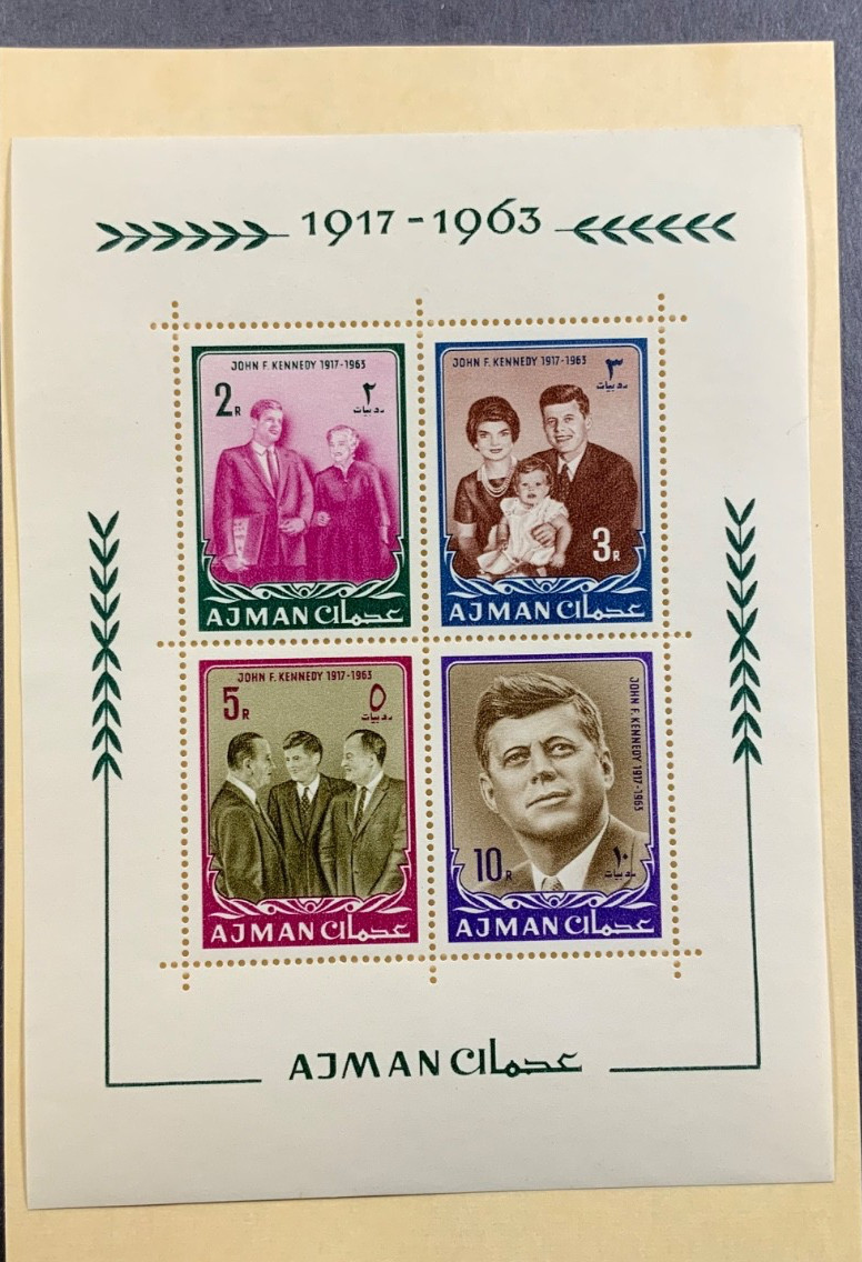 Ajman 1964 - Life of JFK, Pres Kennedy In Memoriam - Souvenir Sheet - 26a - MNH Ajman 1964 - Life of JFK, Pres Kennedy In Memoriam - Souvenir Sheet - 26a - MNH