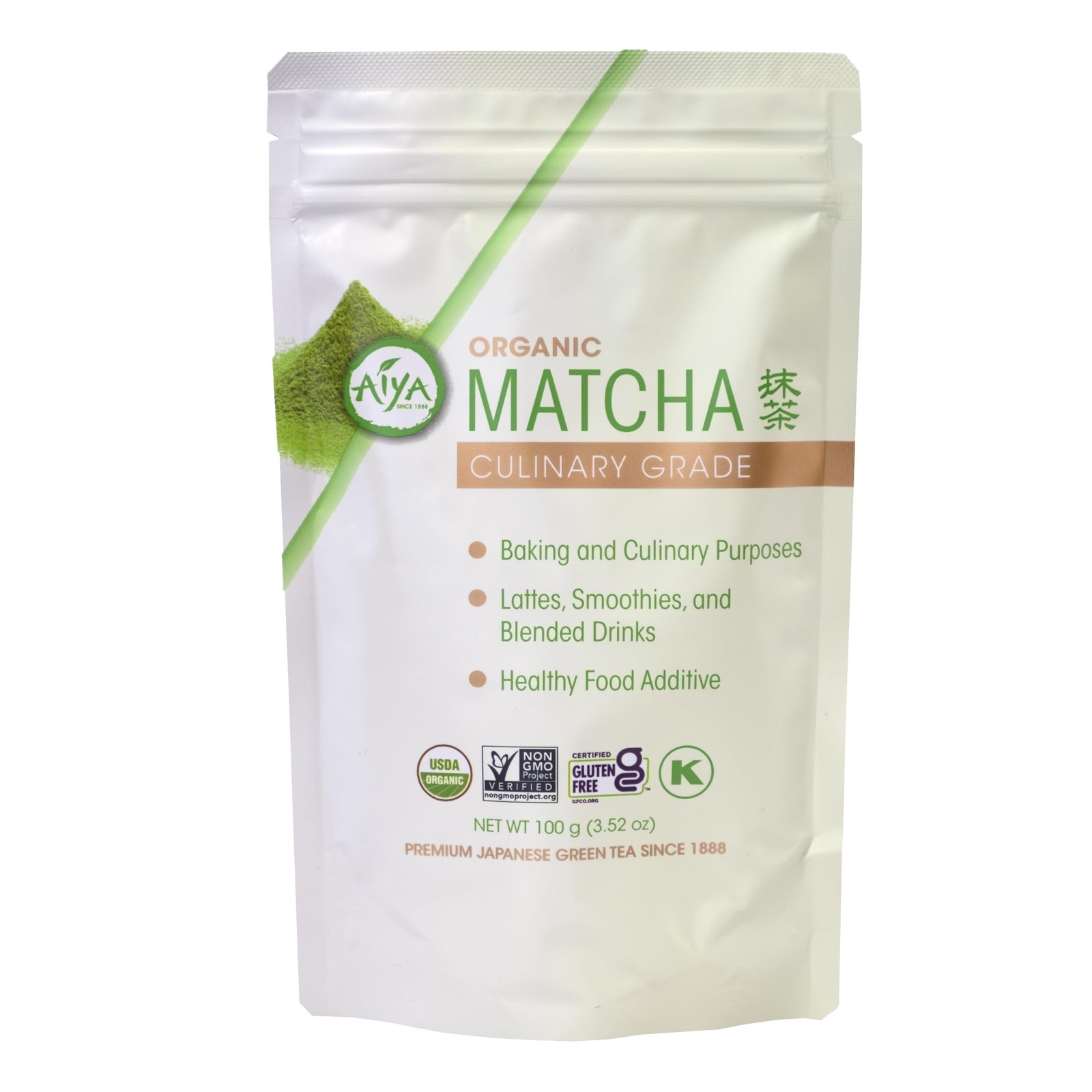 Aiya Certified USDA Organic Culinary Grade Matcha Green Tea Powder - Ideal fo...