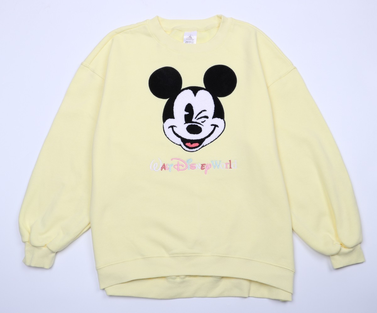 Walt Disney World Mickey Mouse Pullover Sweatshirt Yellow Size S Walt Disney World Mickey Mouse Pullover Sweatshirt Yellow Size S